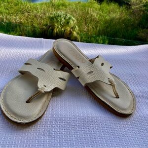 Elegant Cream Leather Sandals